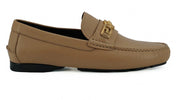 Versace Loafers Versace Exquisite Medusa Gold-Tone Leather Loafers