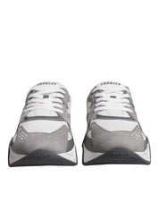 Versace Sneakers Versace Grey Leather Neoprene Chunky Low Top Squalo Sneakers Shoes