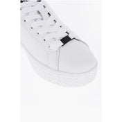 Versace Sneakers Versace JEANS COUTURE Textured Leather COURT 88 Sneakers with Contra