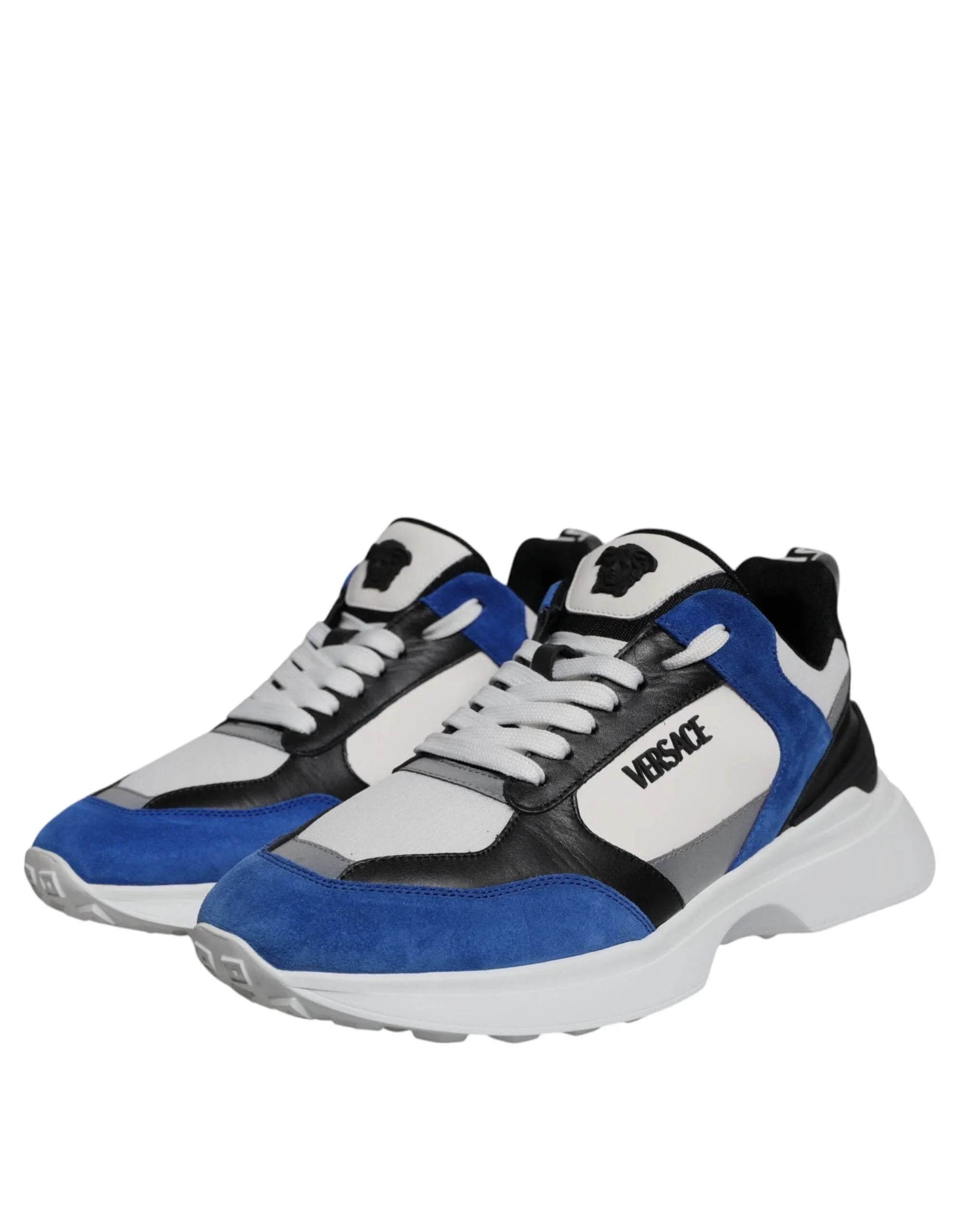 Versace Sneakers Versace Multicolor Canvas Quad Fabric Medusa Low Top Sneakers Shoes