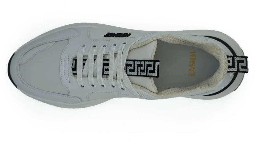 Versace Sneakers EU44/US11 Versace Sleek White Calf Leather Sneakers