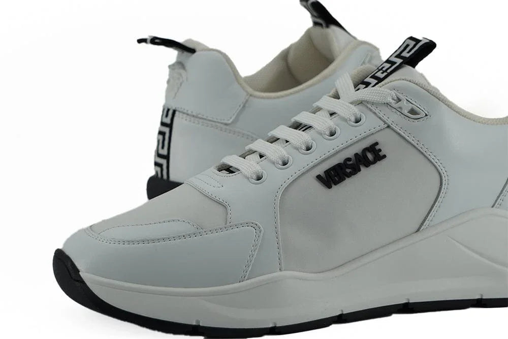 Versace Sneakers EU44/US11 Versace Sleek White Calf Leather Sneakers