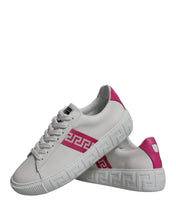 Versace Sneakers EU42/US9 Versace White Pink Greca Print Platform Low Top Sneakers Shoes