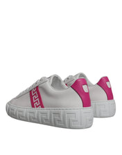 Versace Sneakers EU42/US9 Versace White Pink Greca Print Platform Low Top Sneakers Shoes
