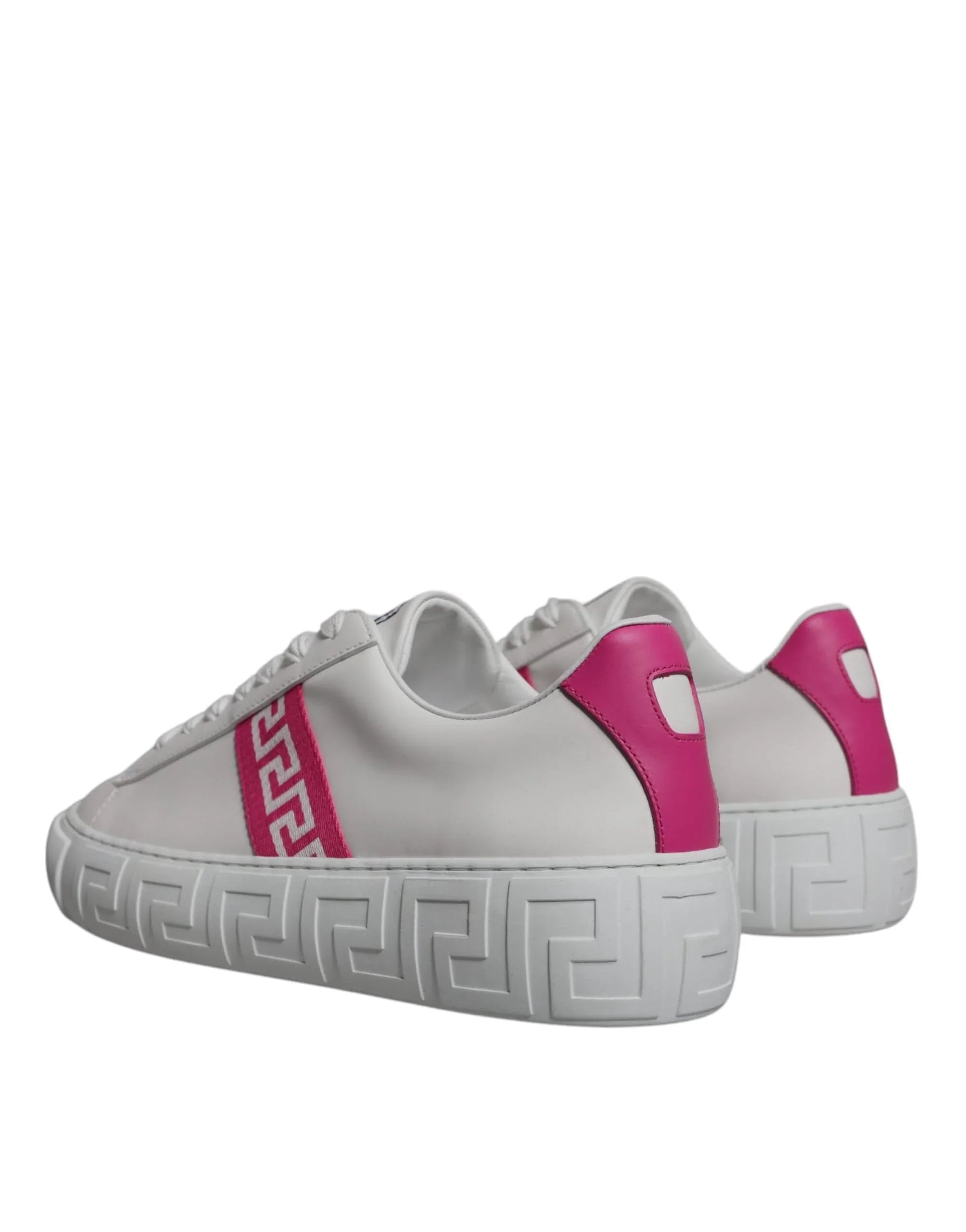 Versace Sneakers EU42/US9 Versace White Pink Greca Print Platform Low Top Sneakers Shoes