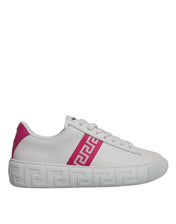 Versace Sneakers EU42/US9 Versace White Pink Greca Print Platform Low Top Sneakers Shoes