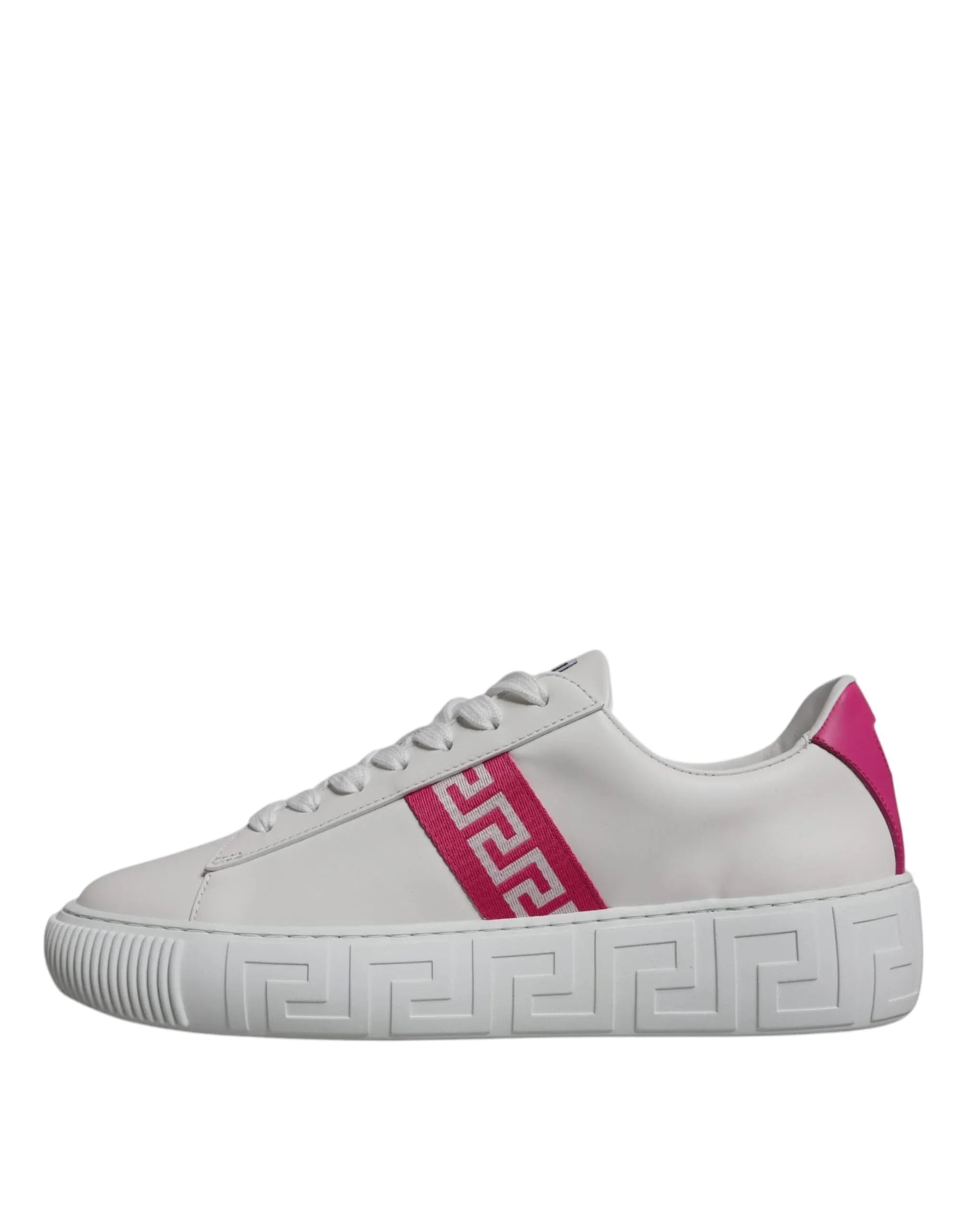 Versace Sneakers EU42/US9 Versace White Pink Greca Print Platform Low Top Sneakers Shoes