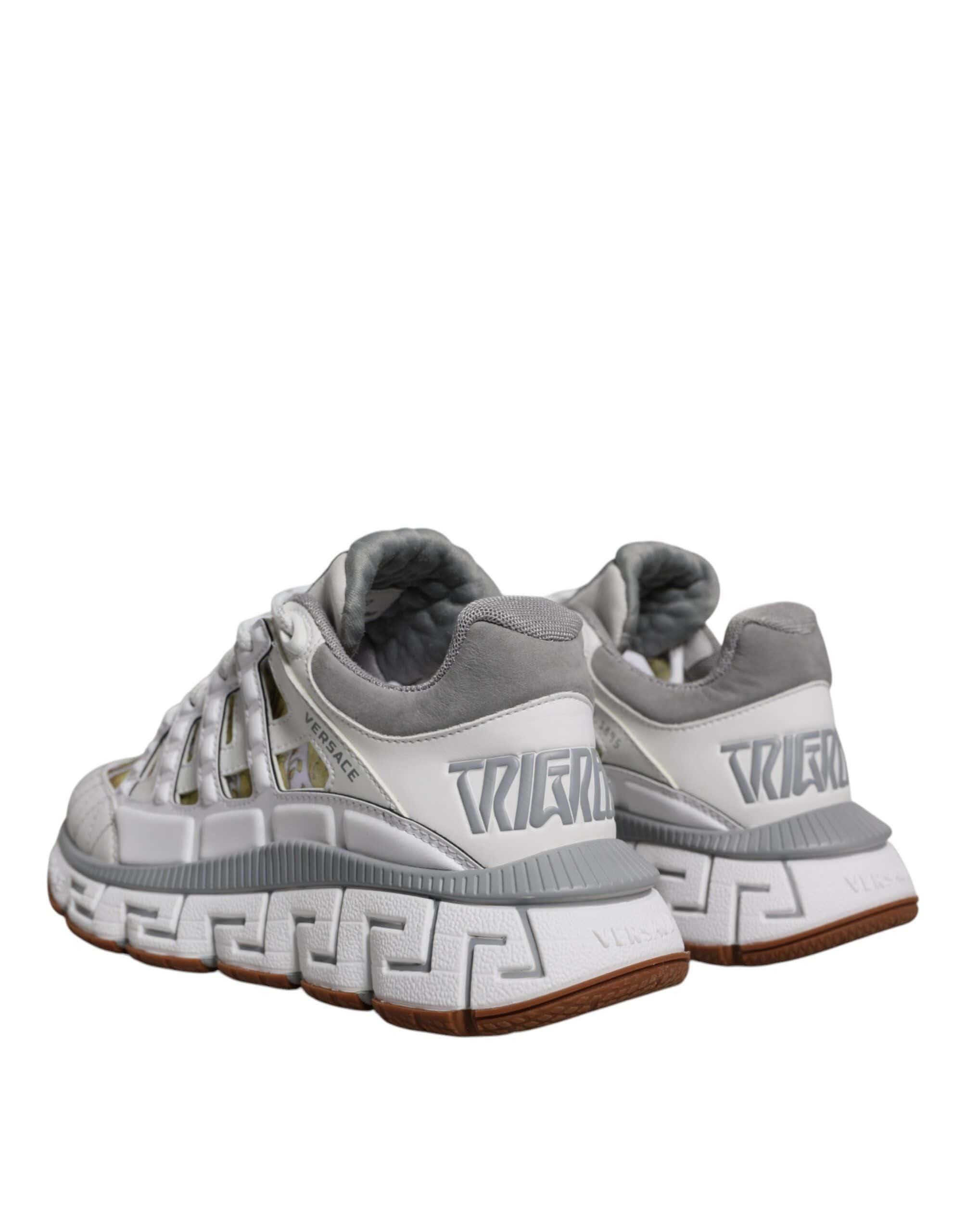 Versace Sneakers Versace White Trigreca Barocco Print Low Top Sneakers Shoes