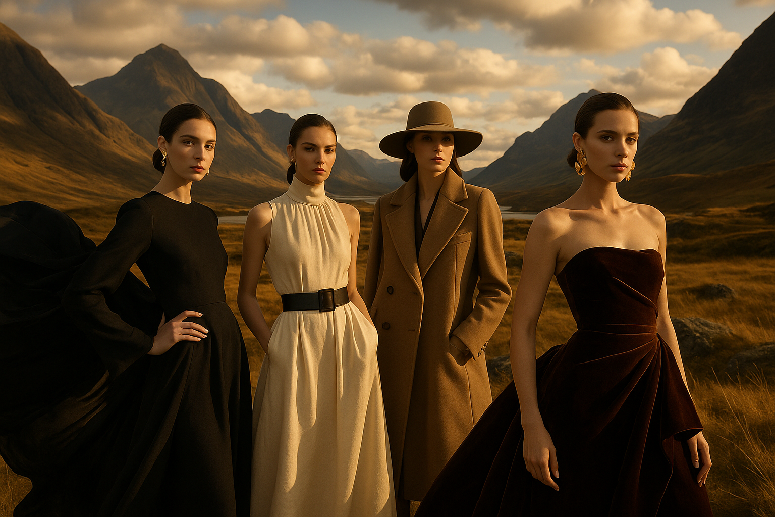 women high fashion landscape photo