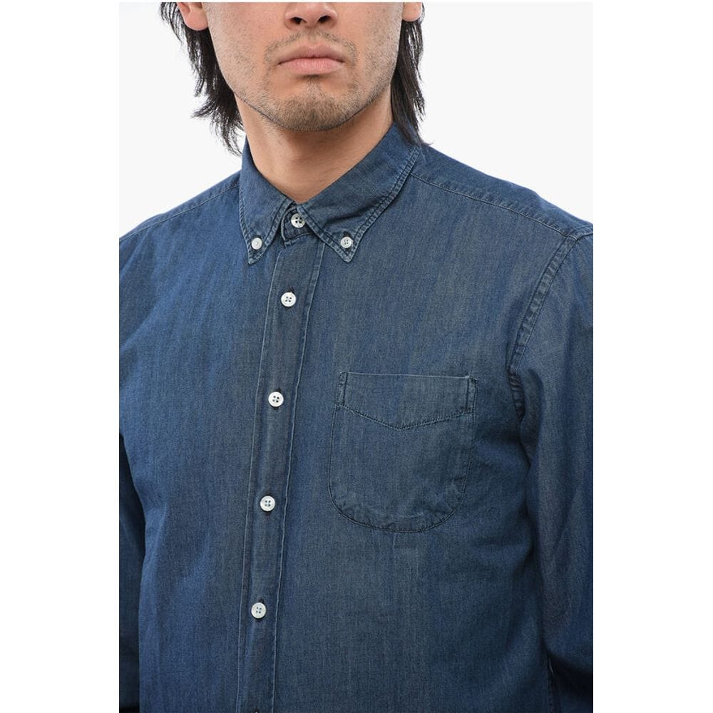 Woolrich Premium Denim 3XL Woolrich Chambray Shirt With Breast Pockets