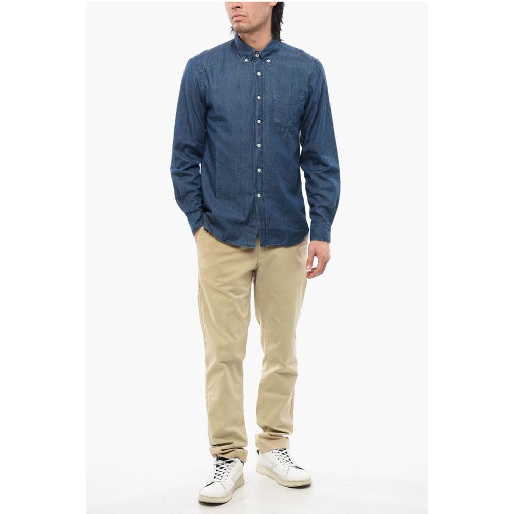 Woolrich Premium Denim 3XL Woolrich Chambray Shirt With Breast Pockets