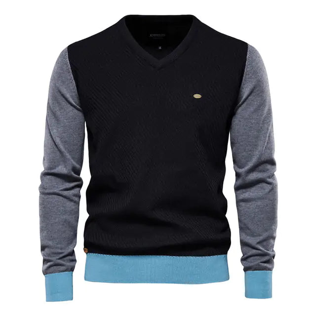 Men's Long Sleeve Sweater: Cotton Cloud