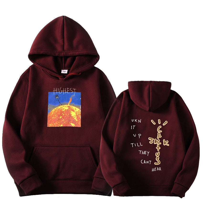 Travis Scott Sun Hoodies Men.