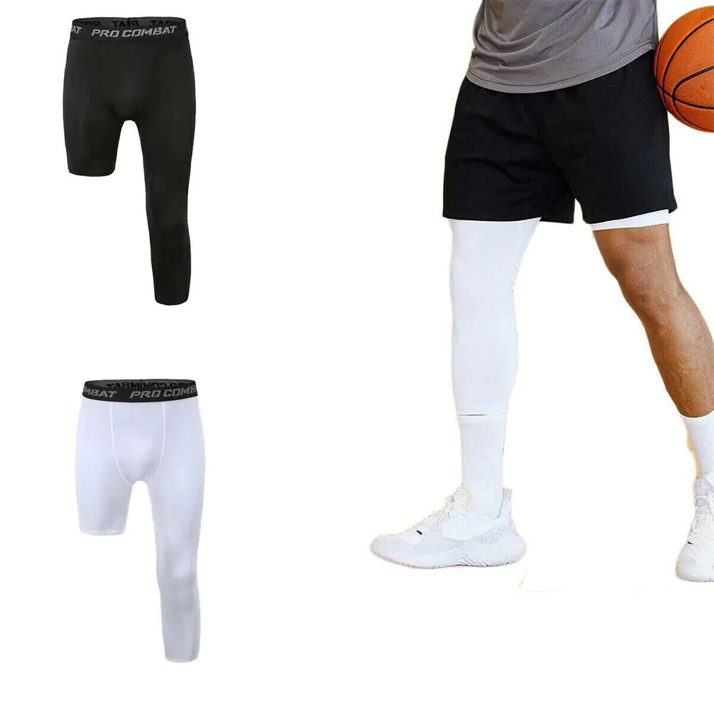 Men's One-Legged Basketball Tights