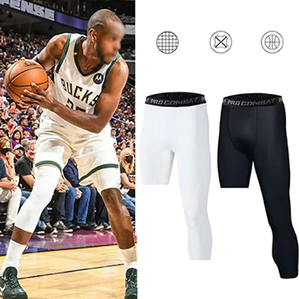 Men's One-Legged Basketball Tights