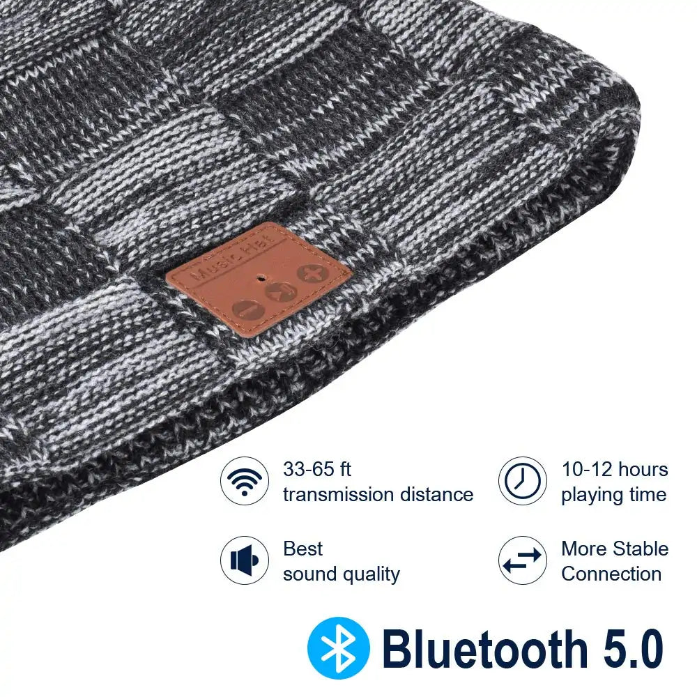 Men's Beanie w/ Bluetooth Speakers