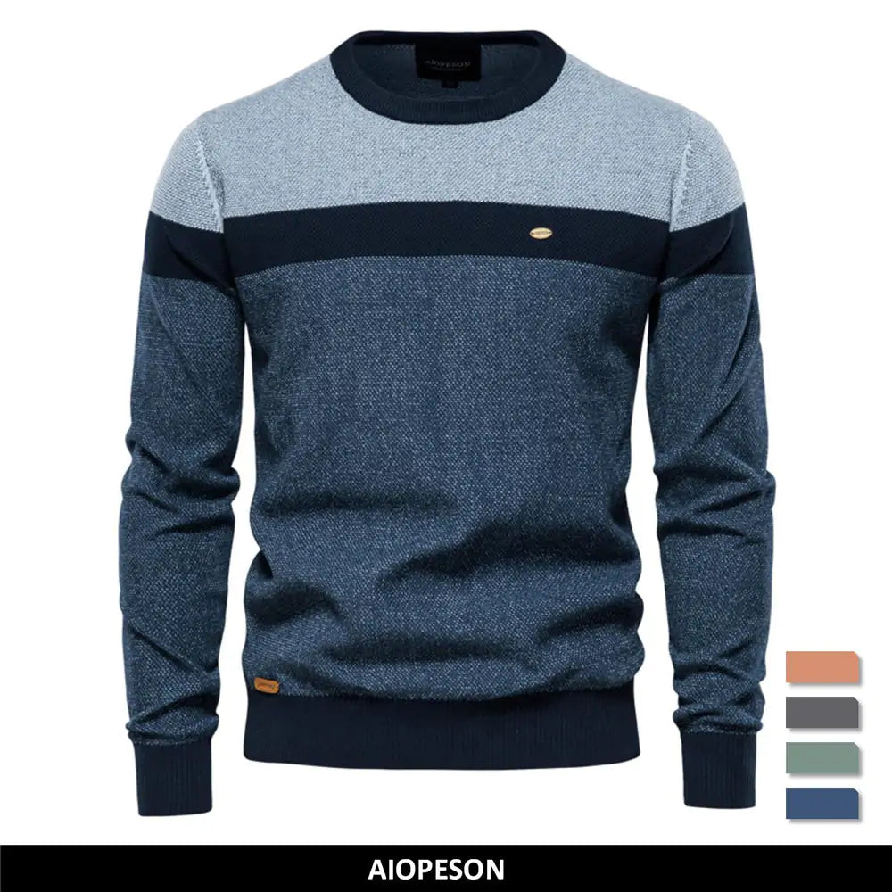 Men's Long Sleeve Sweater: Cotton Cloud